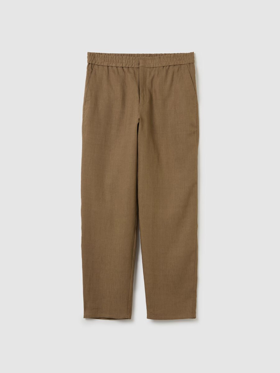 Contemporary trousers in linen_4