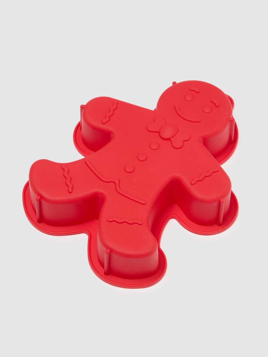 Red silicone Christmas mould for gingerbread-shaped desserts_1