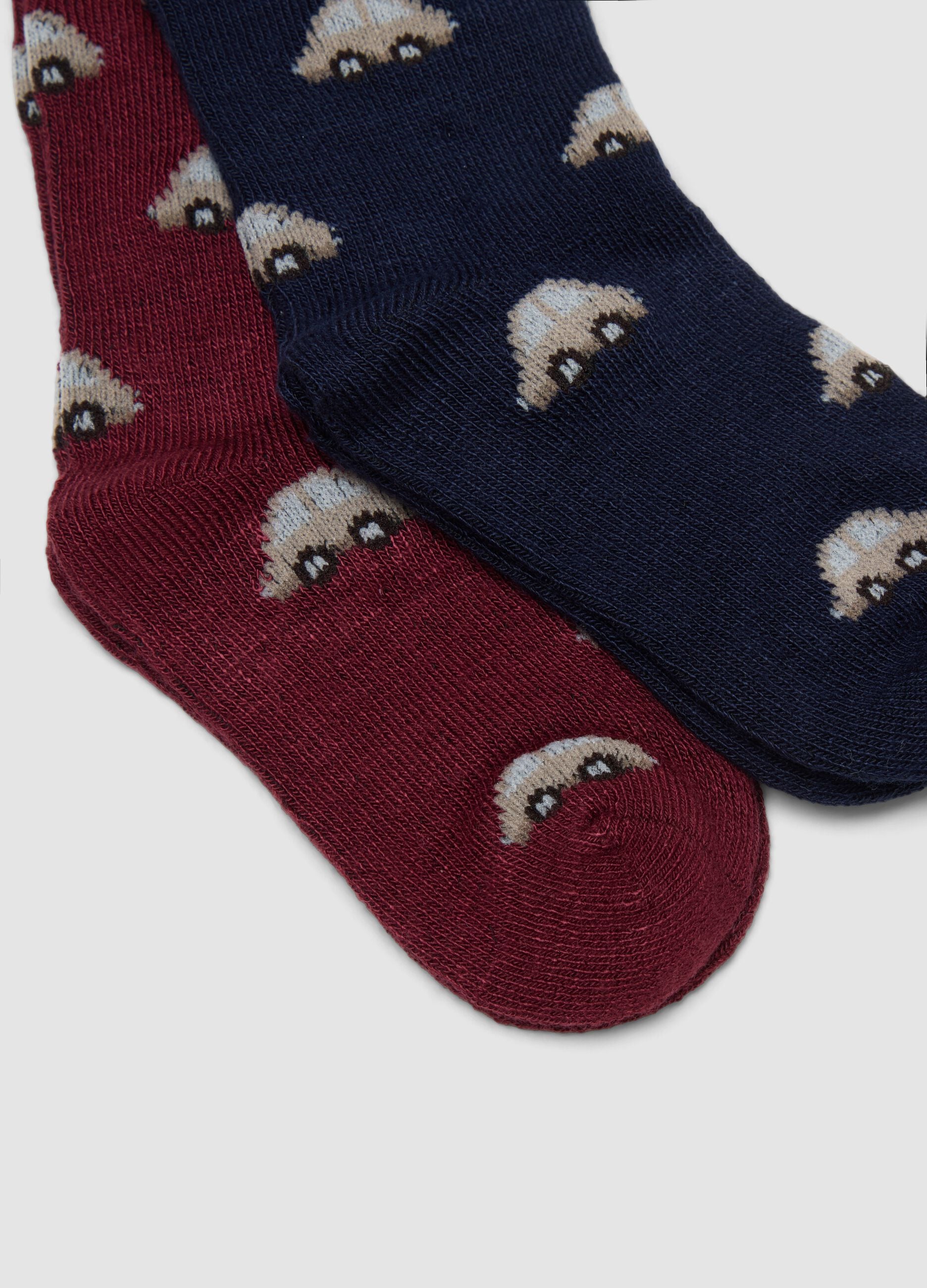 3-Pack of Multicolour Long Socks in Stretch Fabric
