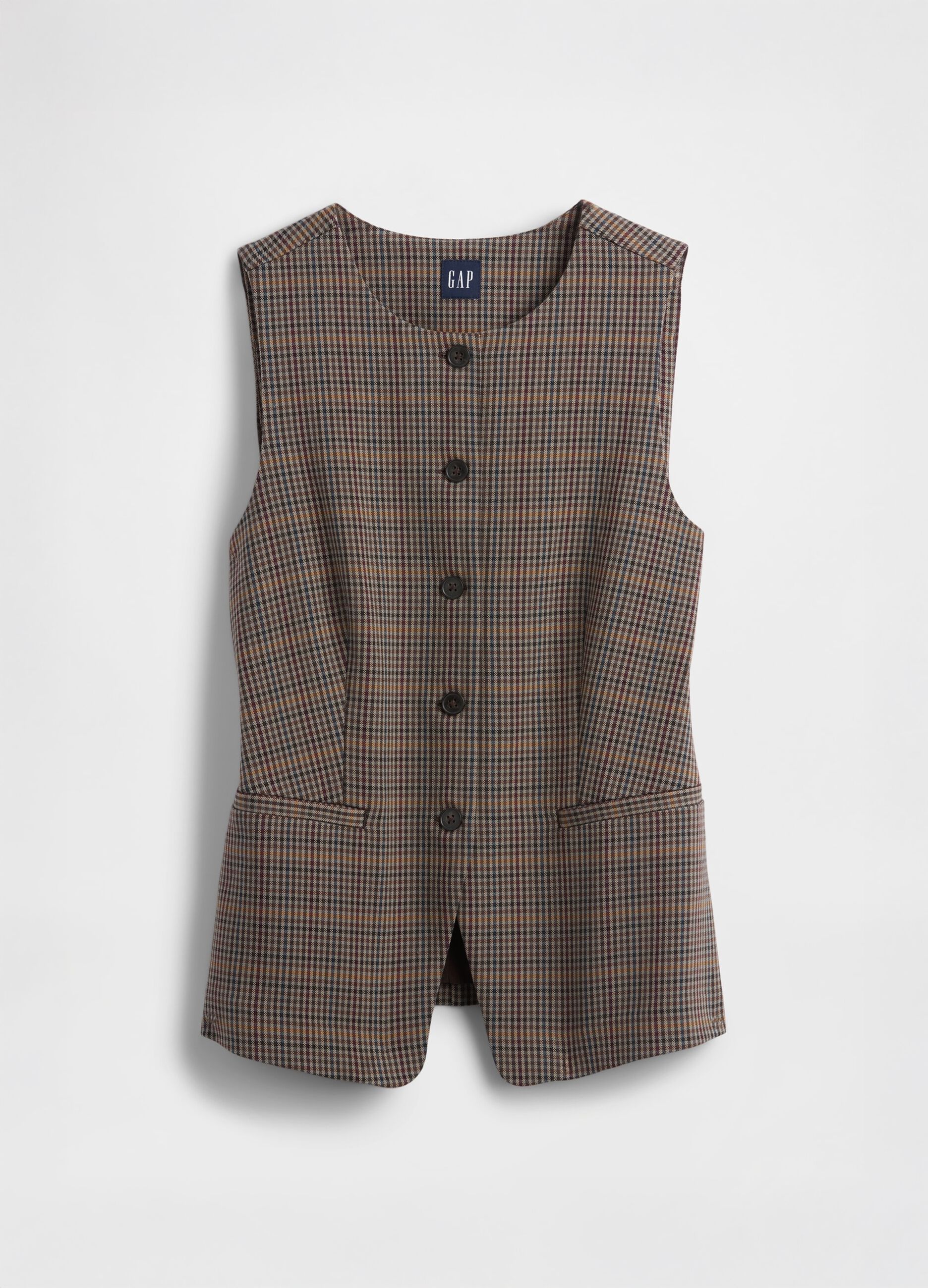 Multicolor vest in stretch fabric