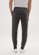 Grey fleece trousers with regular fit and elastic waist_2