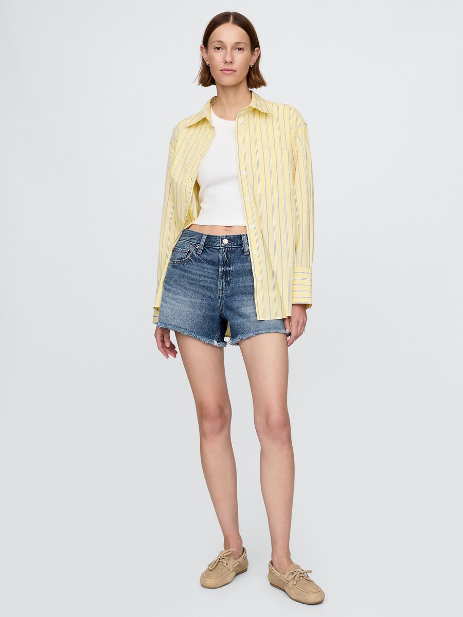Shorts in denim blu_0