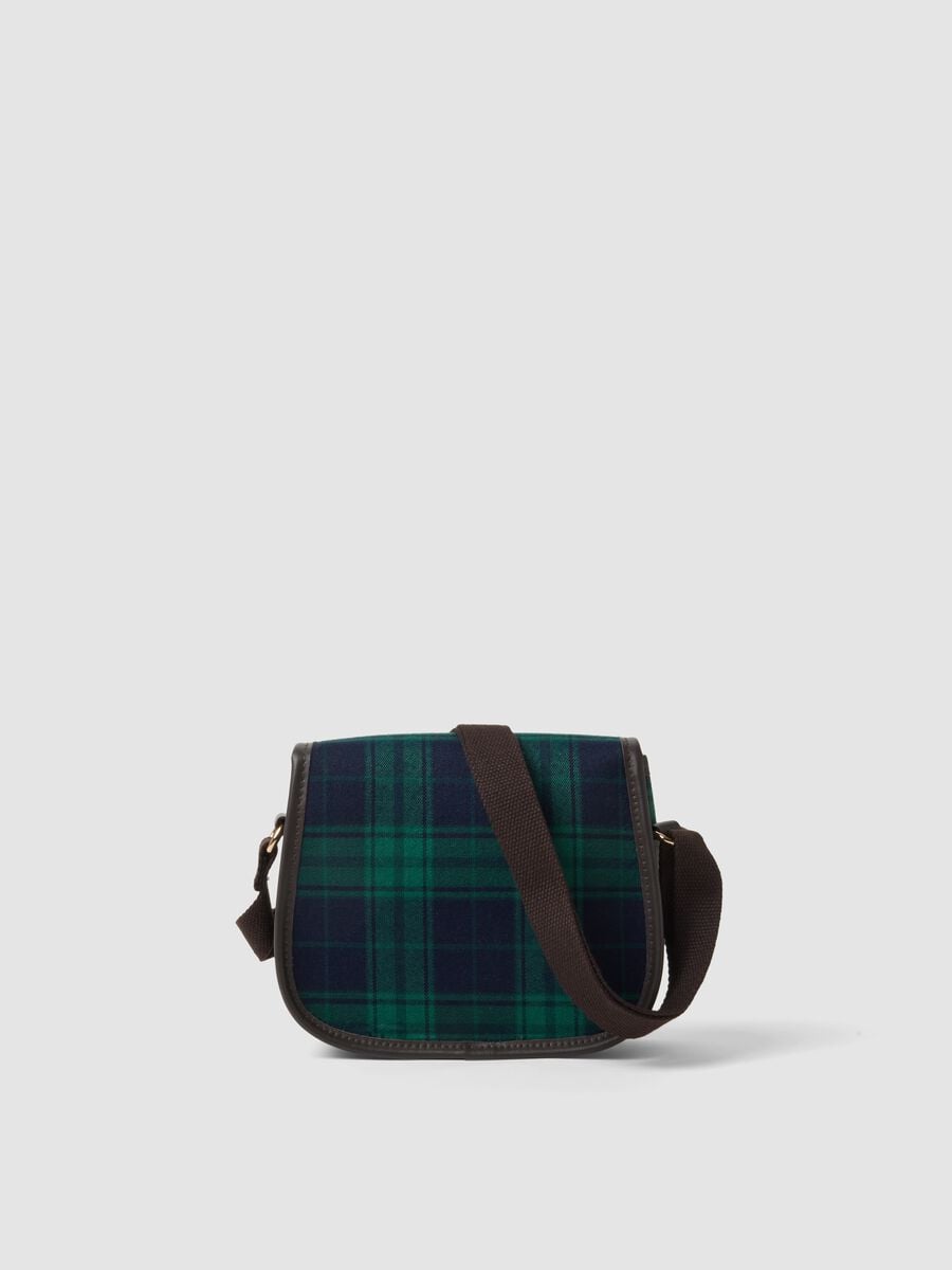 Borsa multicolor in tessuto elasticizzato a tracolla scozzese_3