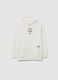 Boy's white pure cotton sweatshirt regular fit_0