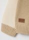 Beige regular fit children's sweater in cotton blend_3