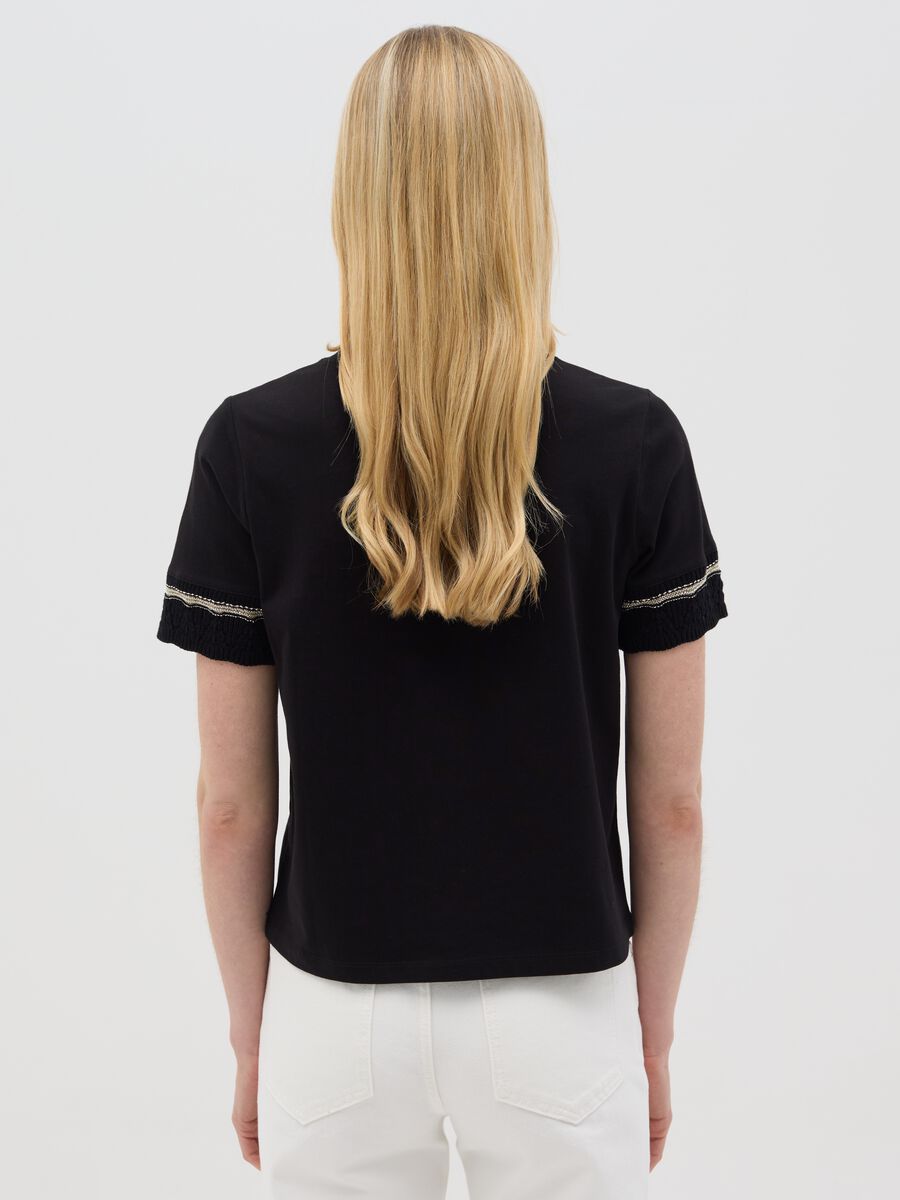 Black T-shirt with decorative details by Ovs_2