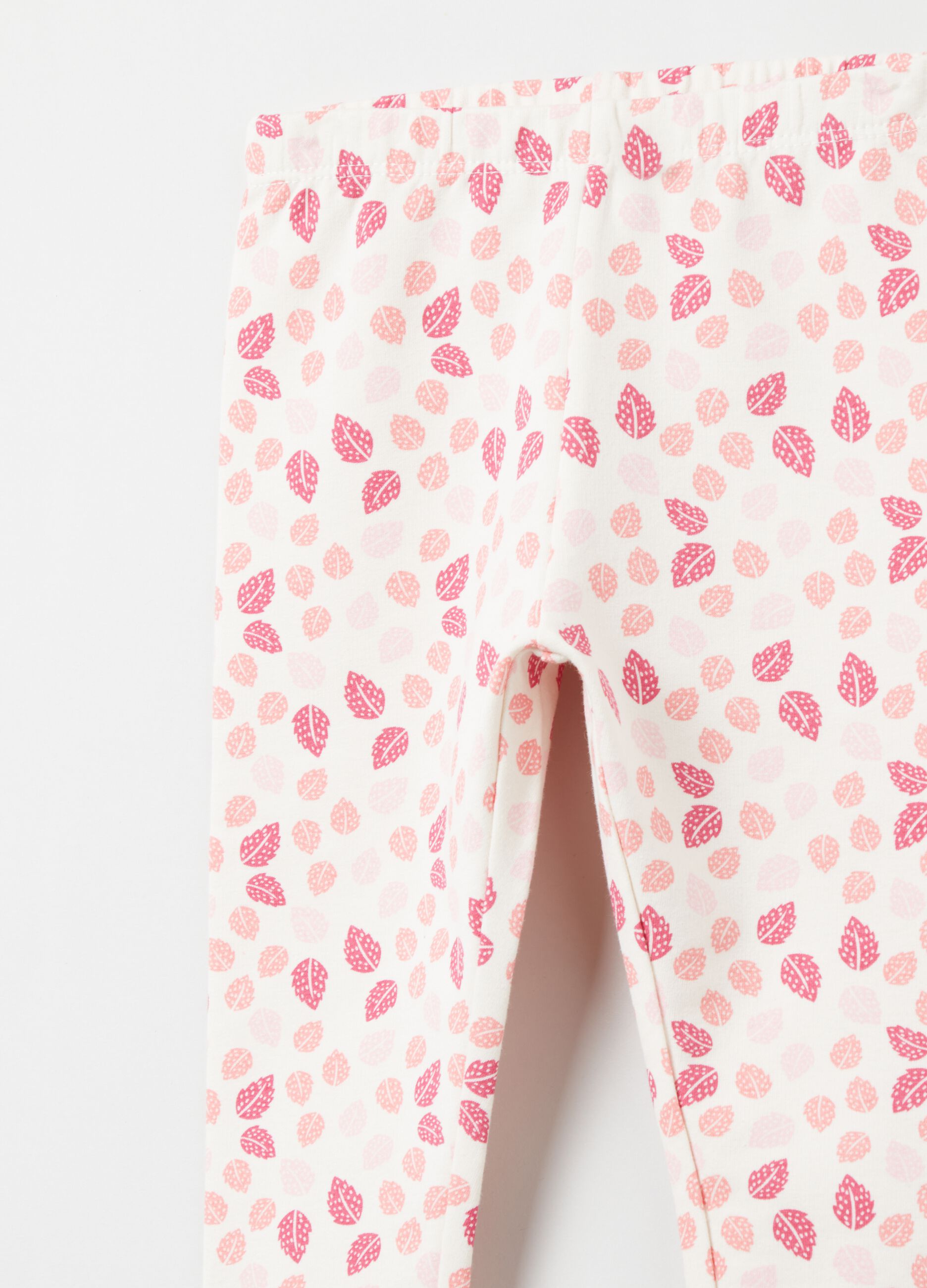 Leggings in cotone stretch con stampa_2