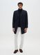 Long blue checked coat regular fit in houndstooth_0
