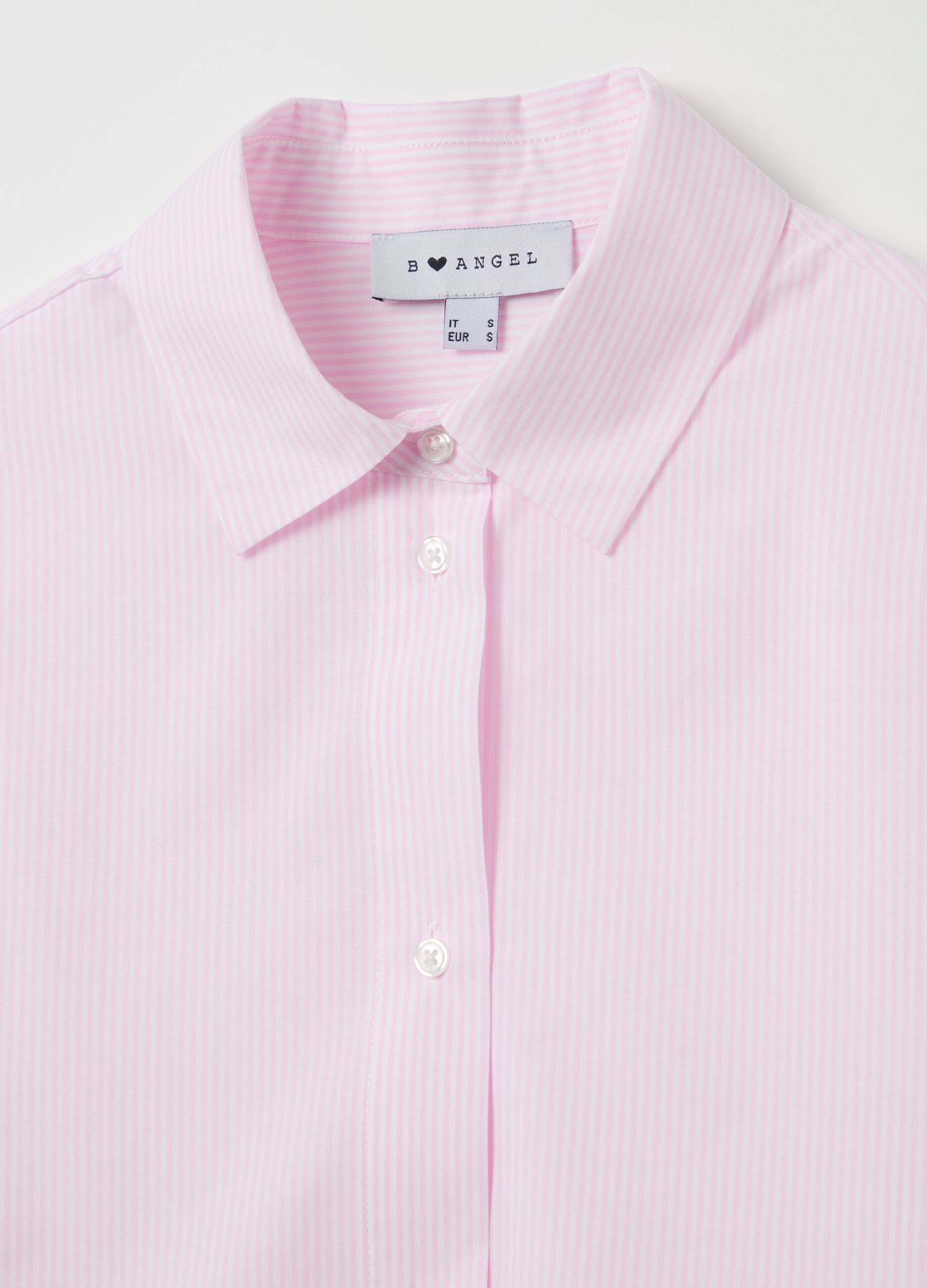 Camicia crop in cotone
