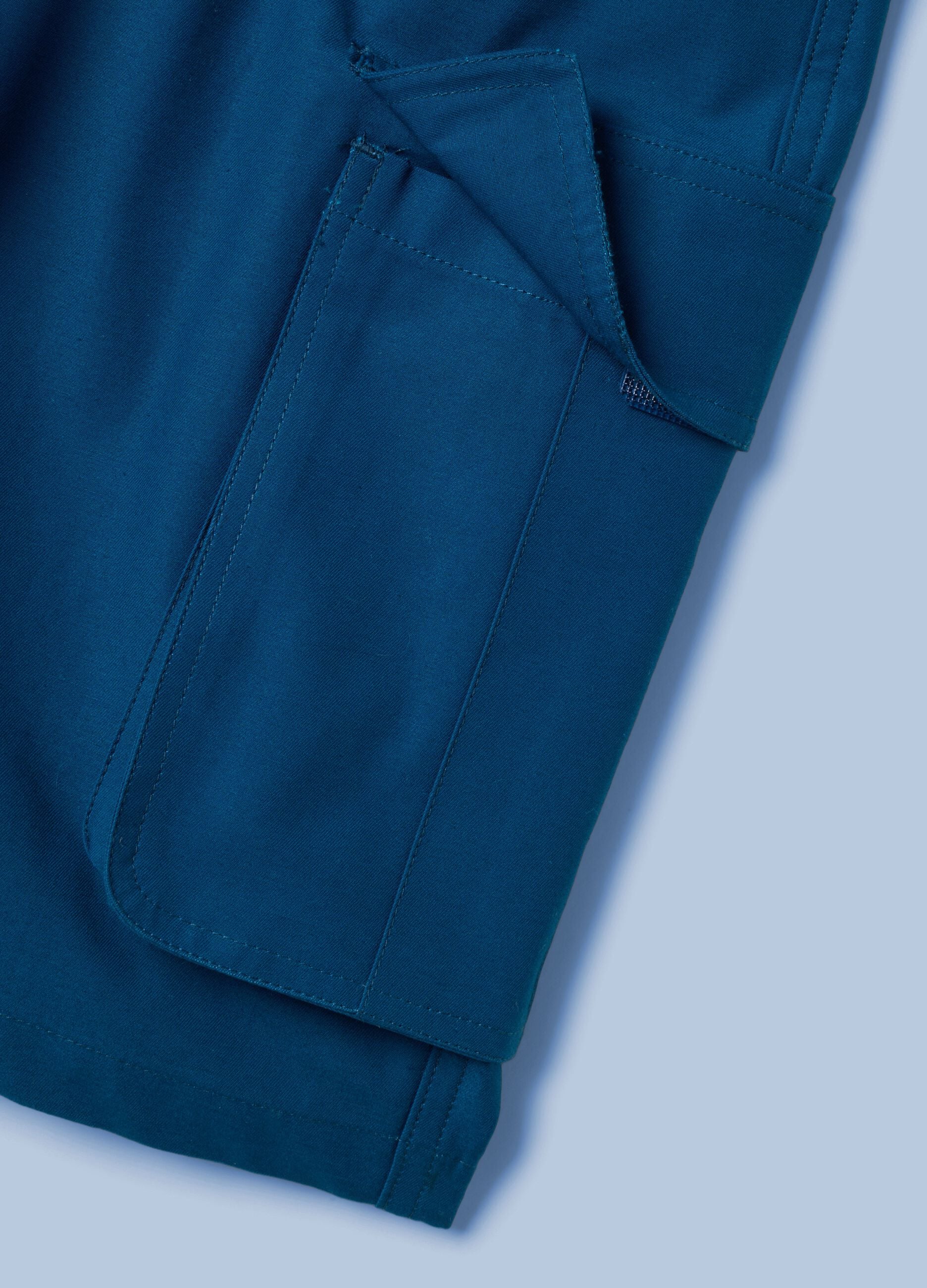 ALTAVIA SAILING blue pure cotton cargo Bermuda shorts