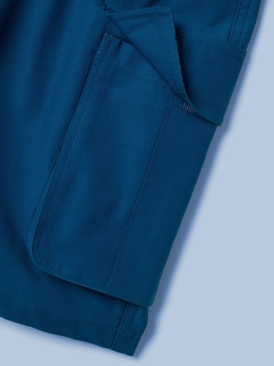 ALTAVIA SAILING blue pure cotton cargo Bermuda shorts_6