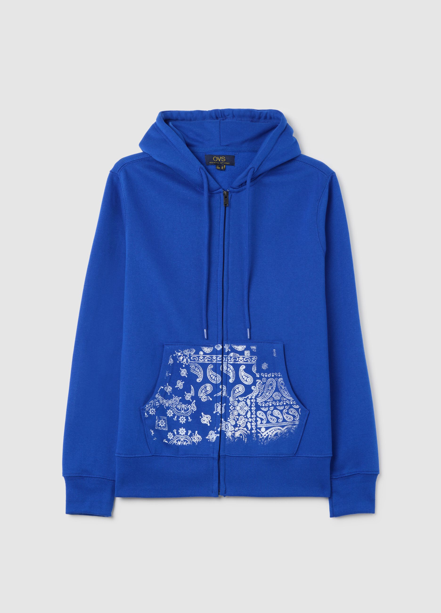 Full-zip plush hoodie