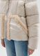 The Iconic Puffer light beige jacket with hood and sherpa details_4