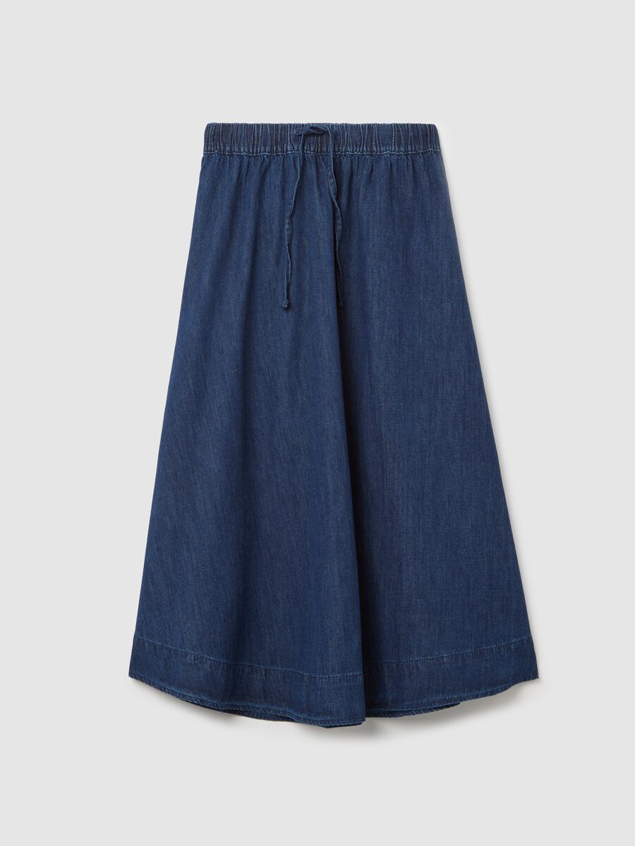 Long blue skirt in denim_4