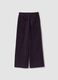 Purple pure cotton corduroy trousers, regular fit_2