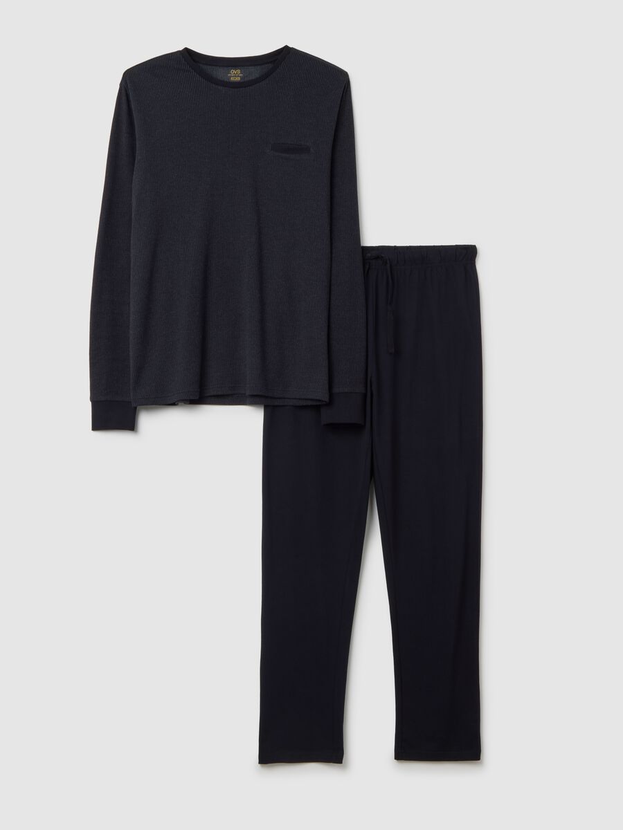 Pigiama in misto cotone nero regular fit_4
