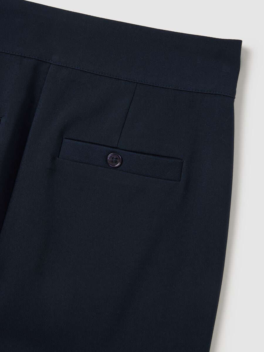 Blue blend regular fit trousers_1