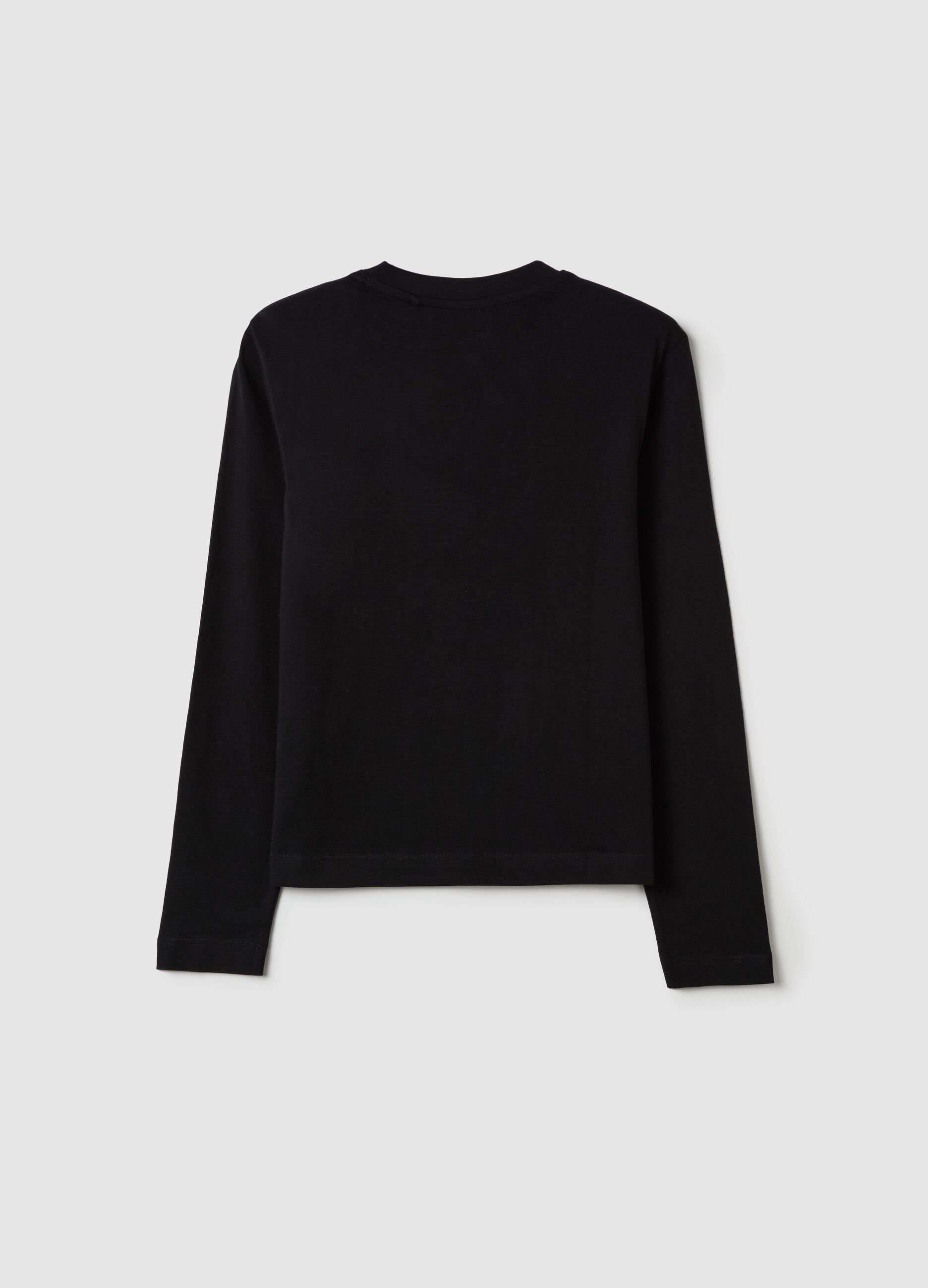 T-shirt maniche lunghe in cotone con stampa 
