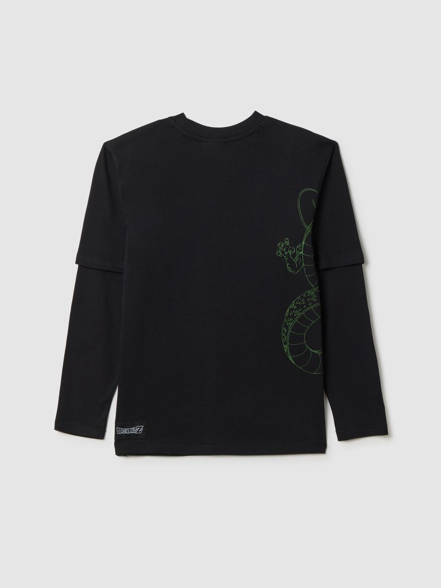 Maglietta da ragazzo in puro cotone nero oversize_1