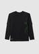 Boys' pure cotton black oversized t-shirt_1