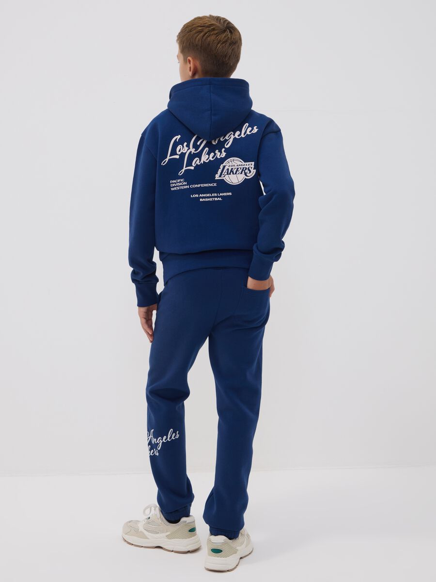 Blue regular-fit cotton-blend joggers_2
