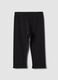Black Stretch Cotton Slim Fit Leggings for Girls_1