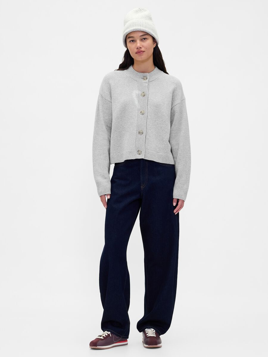 Grey Cotton Blend Cardigan_2