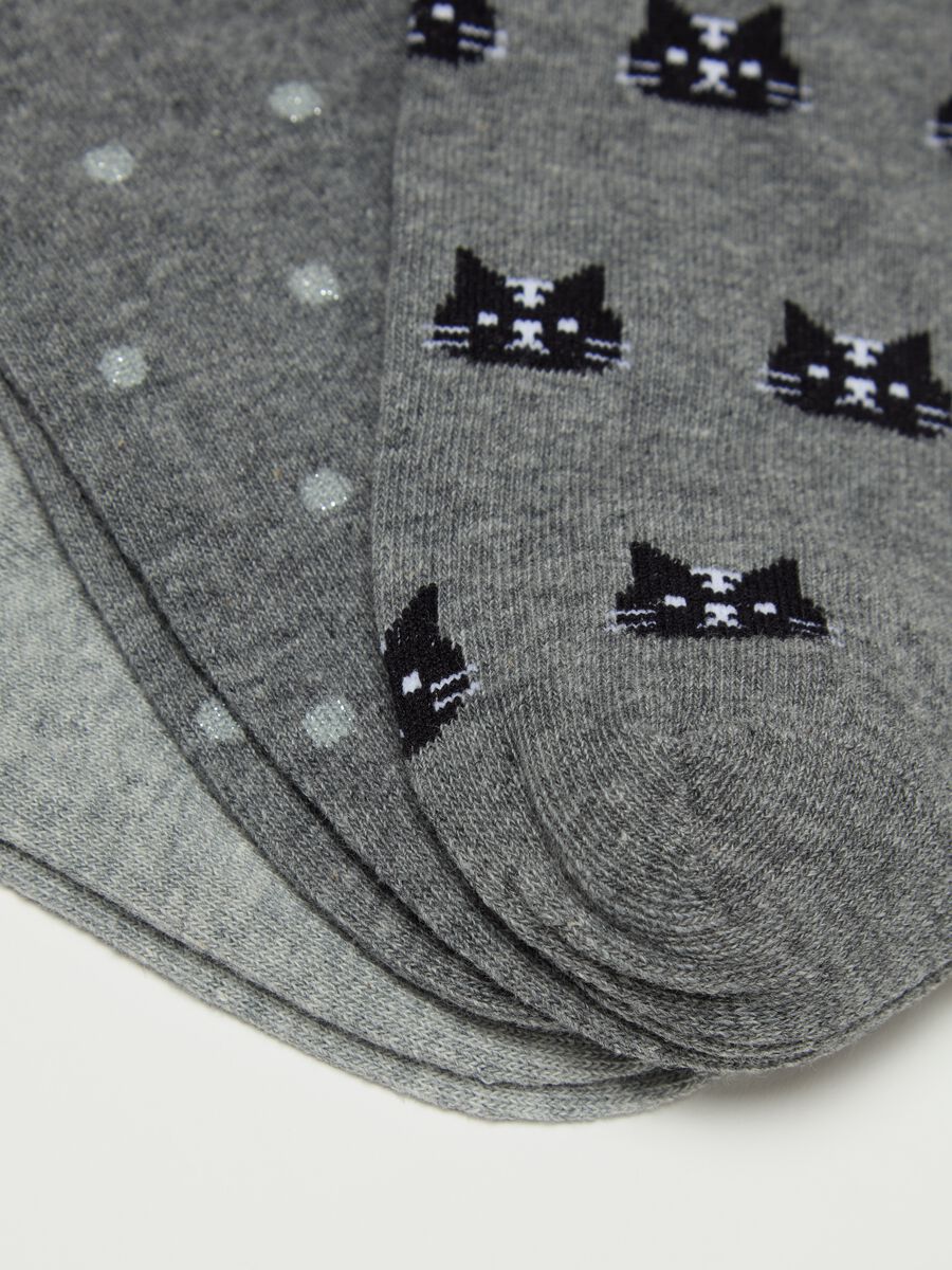Seven-pair pack sneaker liners with kittens_1