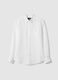 White long-sleeve pure linen shirt regular fit_4