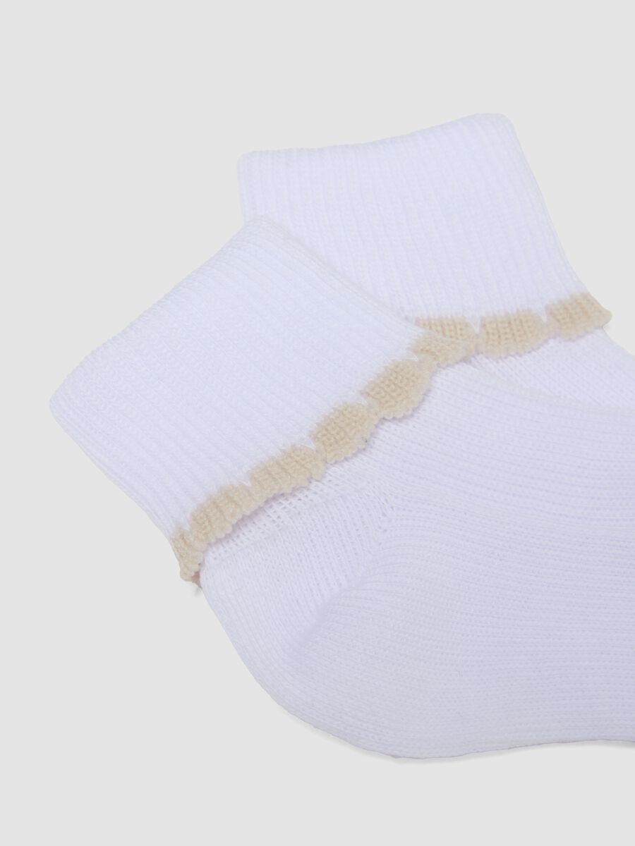 Bipack calzini corti in misto cotone bianchi da neonato regular fit_2