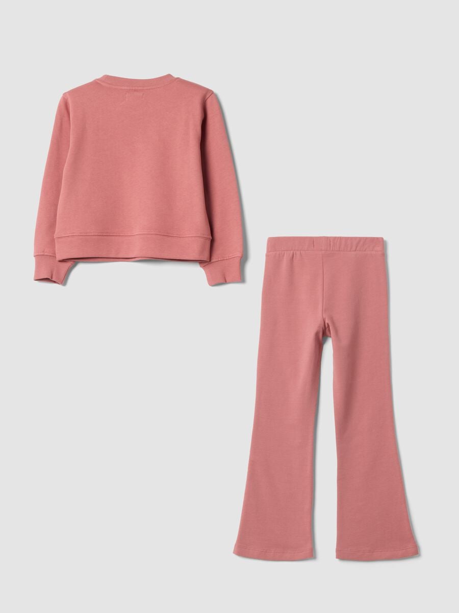 Pink pure cotton jogging set with fox print_1