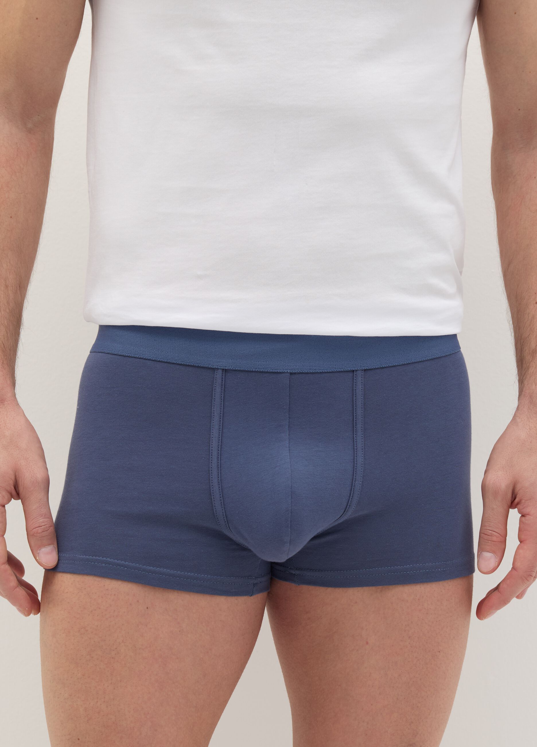 Three-pack boxers in stretch cotton with print