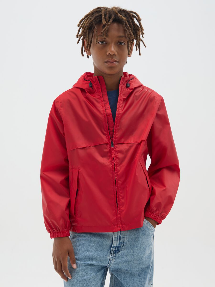 Giacca da ragazzo in rosso regular fit_0