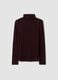 Purple stretch viscose crew-neck top, regular fit_0