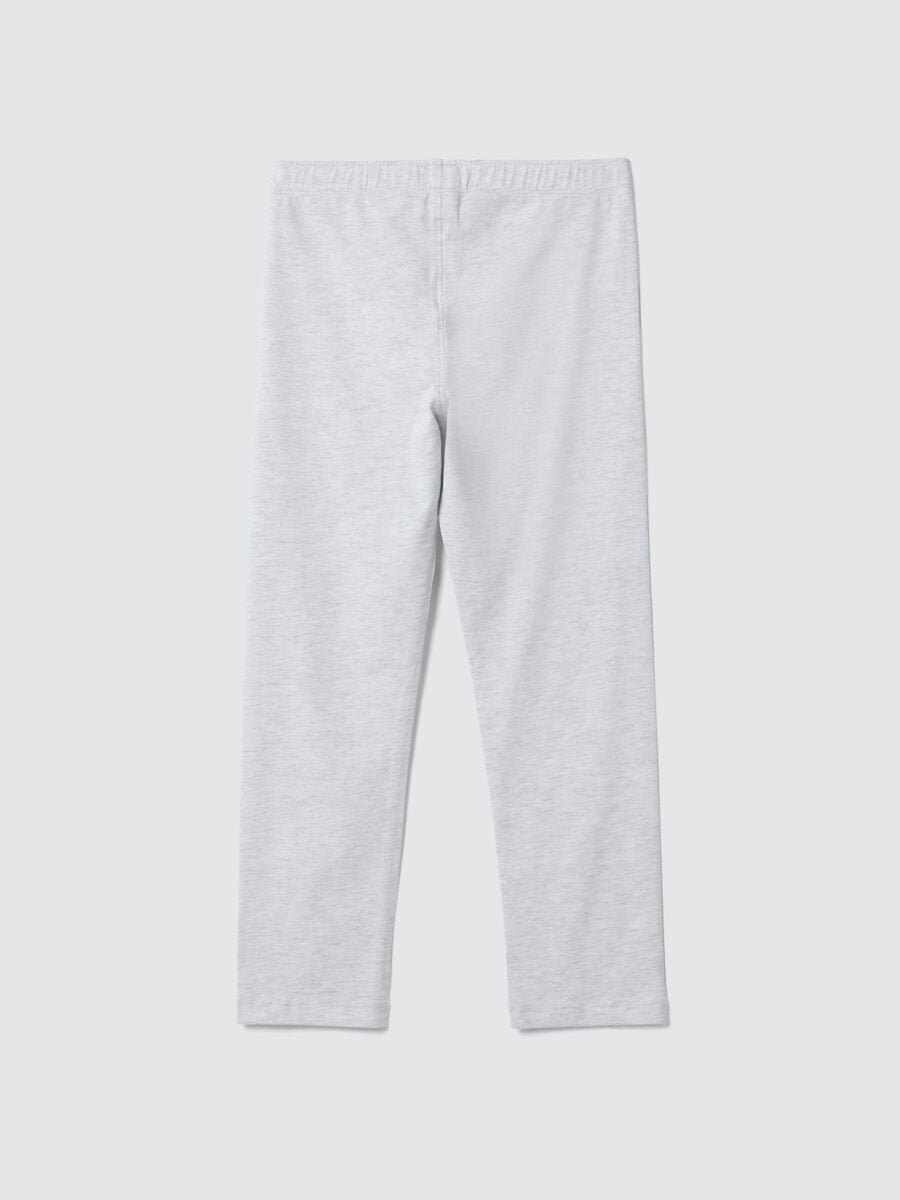 Leggings skinny in misto cotone grigi da ragazza_4