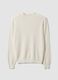 Maglia bianca in misto viscosa e lana regular fit_0