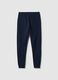 Regular fit boys' blue pure cotton joggers_1