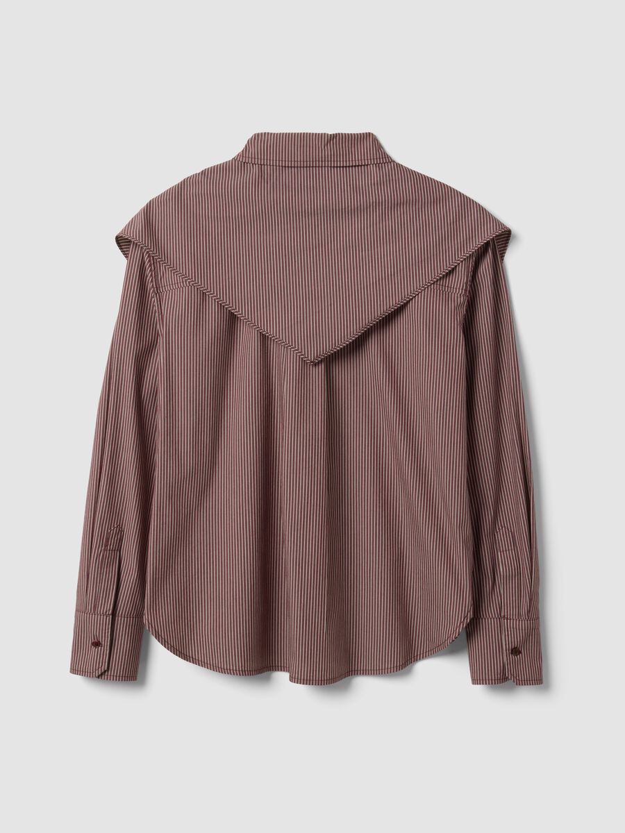 Camicia multicolor in cotone elasticizzato con collo foulard_6