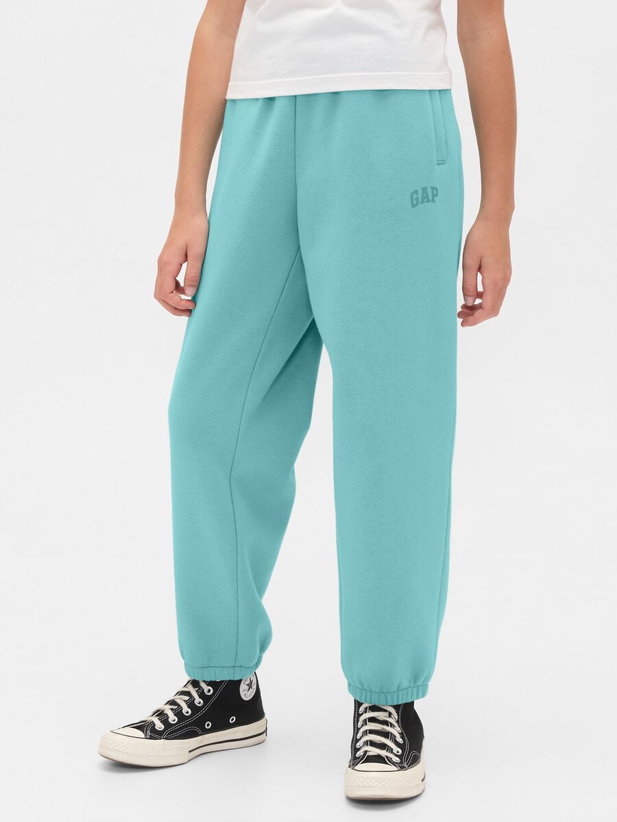 Blue Cotton Blend Trousers_1