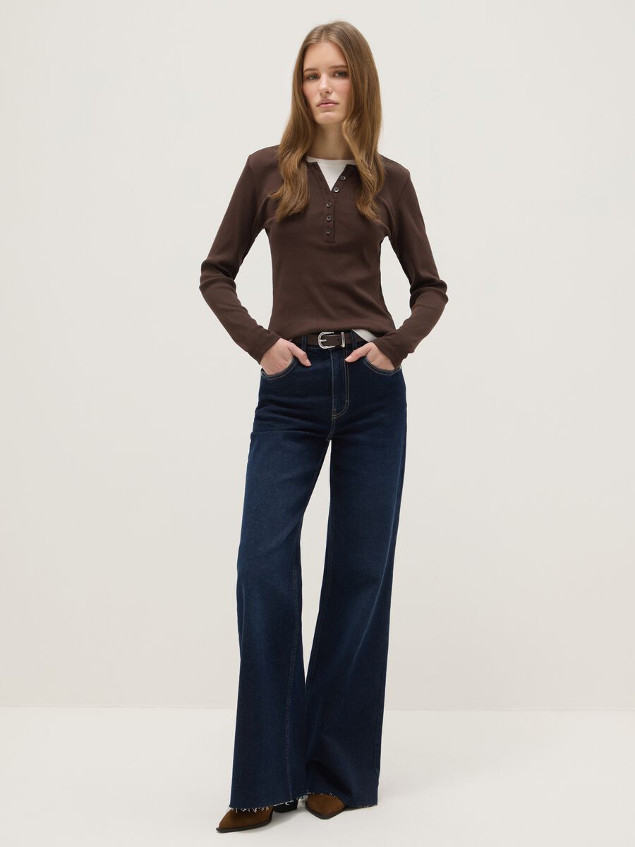 Multicolour long-sleeved pure cotton regular fit sweater_1