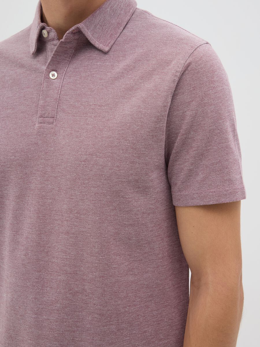 Men’s purple pure cotton polo regular fit_2