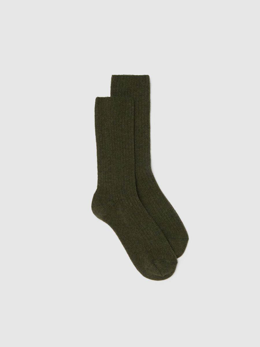 Green Ribbed Socks_1