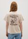 Beige pure cotton T-shirt relaxed fit with emblem_2