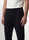 Black cotton-blend jogger trousers, regular fit_3