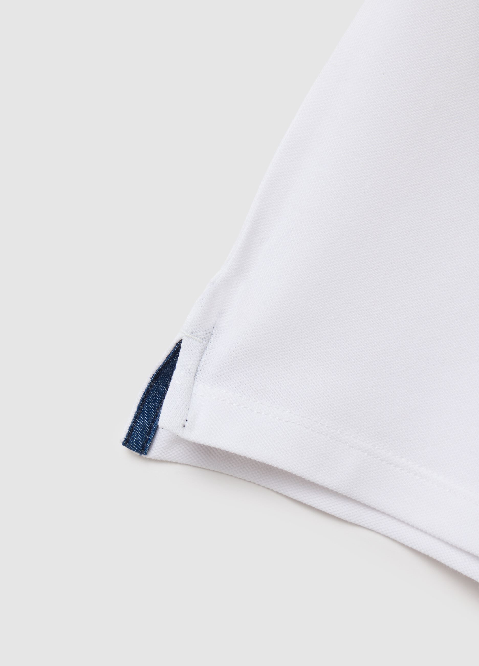 White short sleeve t-shirt in stretch cotton
