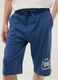 Pantaloni corti in puro cotone blu da ragazzo regular fit_2