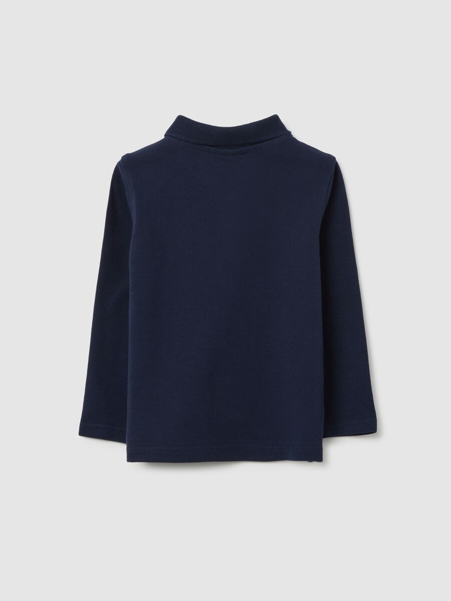 Baby blue pure cotton polo shirt regular fit_1