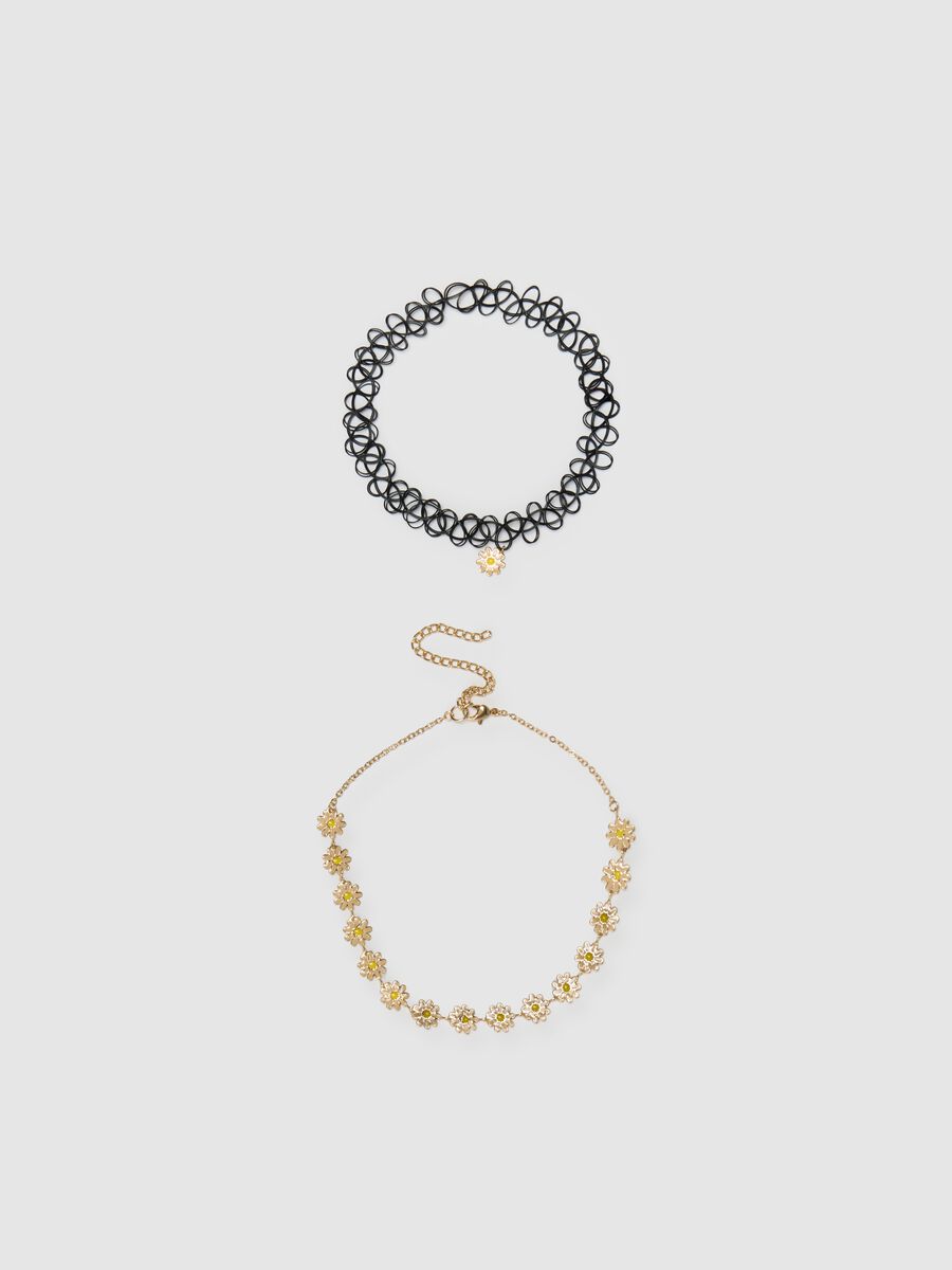Multicolour PVC Choker Set for Girls_0