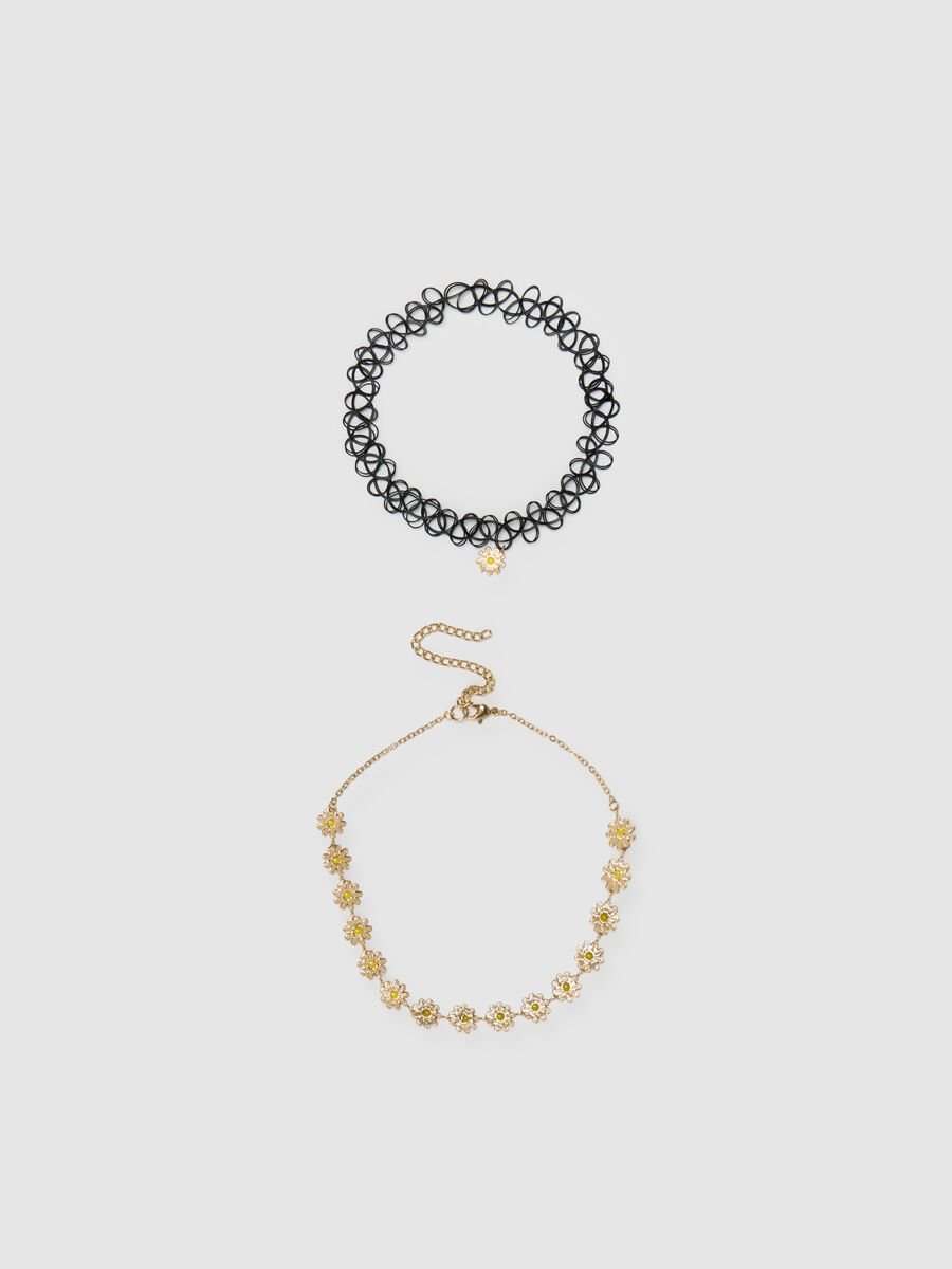 Multicolour PVC Choker Set for Girls_0
