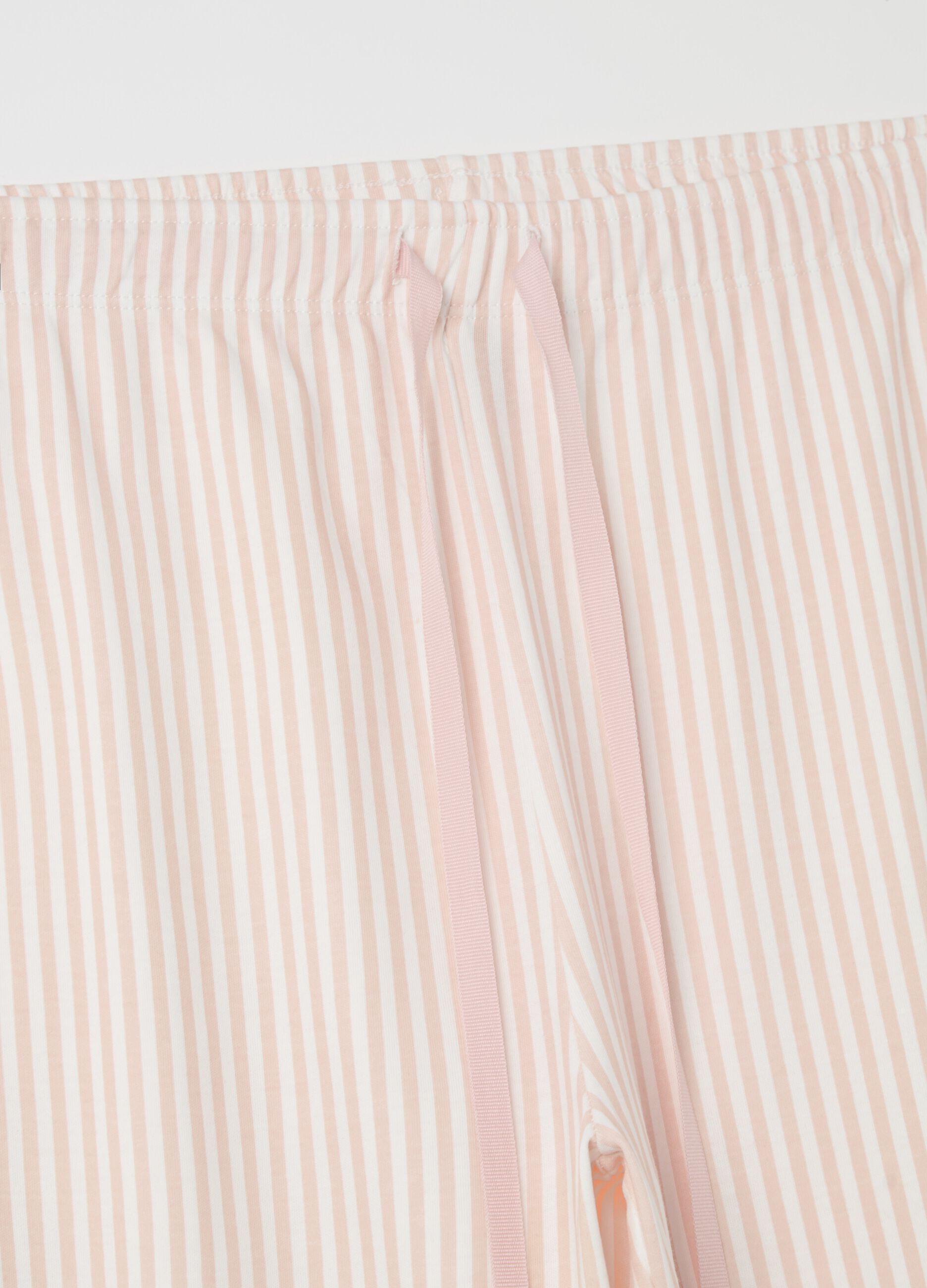 Striped cotton pyjama bottoms